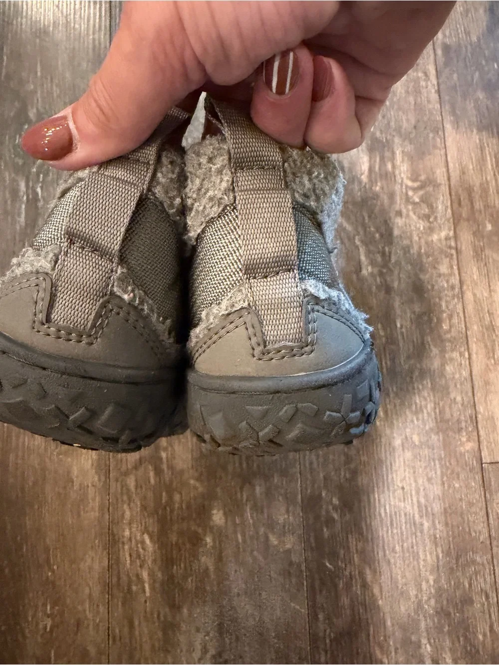Chaco Kids Taupe Sherpa Strap Boots